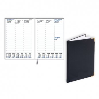 Plānotājs 2026.gadam EKO Prestige A5, nedēļa, balacron, melna