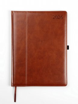 Plānotājs AMBASSADOR BLACK EDITION 2026 PU, A4, brūna krāsa (Baltic)