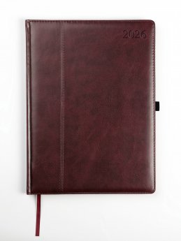 Plānotājs AMBASSADOR BLACK EDITION 2026, PU, A4, tumši brūna krāsa (Baltic)