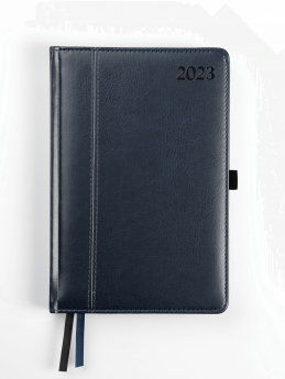 Plānotājs AMBASSADOR BLACK EDITION 2026, PU, A5, diena, zilā krāsa(Latviešu valodā)