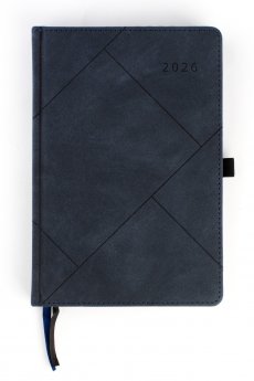 Plānotājs FASHION SPECIAL EDITION 2026, PU, A5, diena, tumši zilā krāsa (Latviešu valodā)