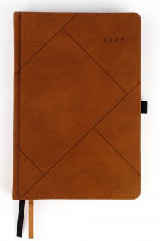 Plānotājs FASHION SPECIAL EDITION 2027, PU, A5, diena, brūna krāsa (Latviešu valodā)