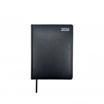 Plānotājs TRADITIONAL 2026, PU, A5, diena, melna krāsa(Latviešu valodā)