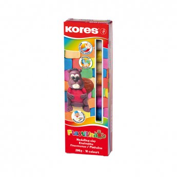 Plastilīns KORES, 10 krāsas