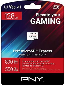 PNY Technologies Memory Card microSD Express 128GB P-SDU128P31880EXP-GE