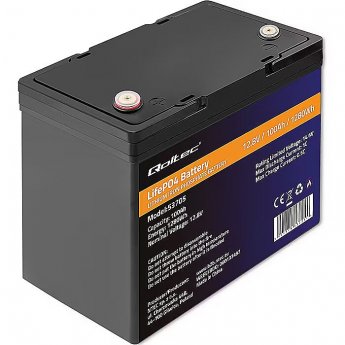 Qoltec BATTERY LIFEPO4 | 12.8V | 100AH | 1280WH