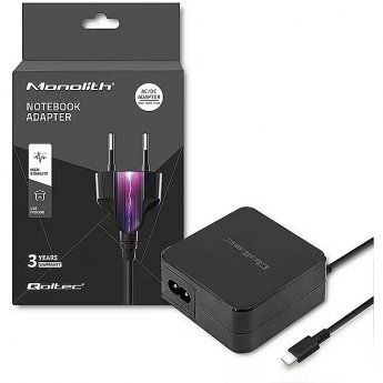 Qoltec Charger 65W, 5V, 20.3V 2A 3.25A, USB type C, P
