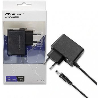 Qoltec Plug in power supply 9W 9V, 1A, 5.5x2.1