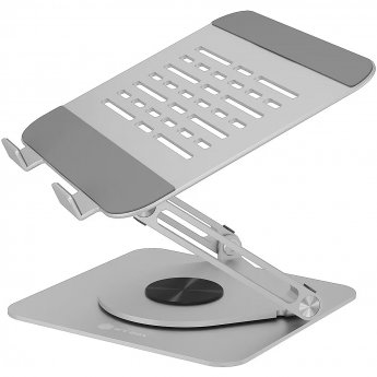 Raidsonic Height-adjustable, rotatable notebook stand IB-NH300-R silver, for notebooks up to 17"