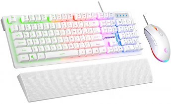 Rampage Zestaw klawiatura i mysz Rampage Fortuna przewodowy biały