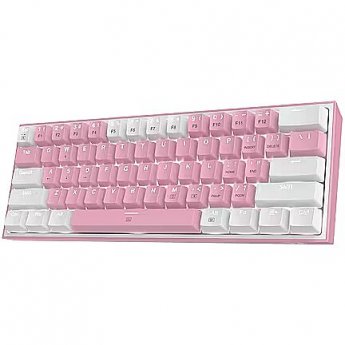 Redragon K617 Fizz RGB, White/Pink