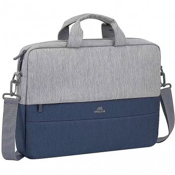 Rivacase Prater Laptop case, 15.6", Grey/Blue