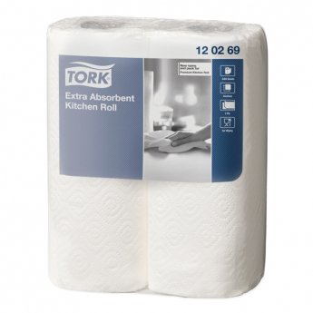 Roku dvieļi TORK Premium Kitchen, 2 sl., 64 lapiņas rullī, 24 cm x 15.4 m, baltā krāsā, 2 gab./iepak.