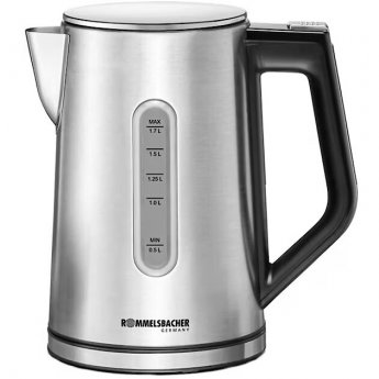 Rommelsbacher WK 3000, Kettle, Stainless steel/Black