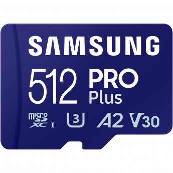 Samsung PRO Plus, microSDXC, 512GB, UHS-I, U3, V30