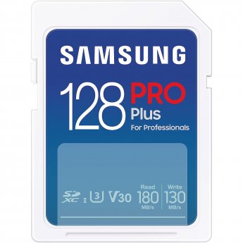 Samsung PRO Plus, SDXC, 128GB, UHS-I, U3, V30