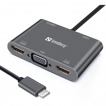 Sandberg 136-35 USB-C 5-in-1 PD 100W DisplayDock