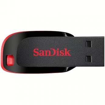 Sandisk Cruzer Blade, 64GB, Black & Red