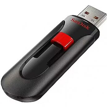 Sandisk Cruzer Glide, 128GB, Black & Red