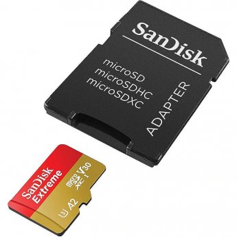 Sandisk Extreme, microSDXC, 128GB, UHS-I, U3, V30 +Adapter