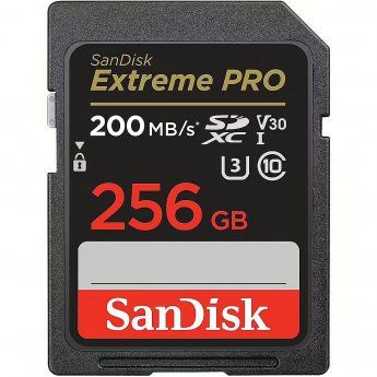 Sandisk Extreme Pro, SDXC, 256GB, UHS-1, U3, V30