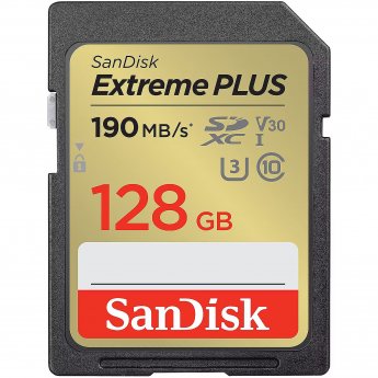 SanDisk Extreme, SDXC, 128GB, UHS-I, U3, V30