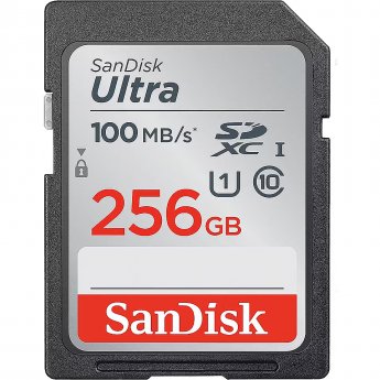 Sandisk Ultra, 256GB, SDXC, UHS-I, U1, V10