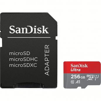 Sandisk Ultra, microSDXC, 256GB, UHS-I, U1, V10 +Adapter