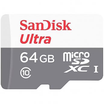 SanDisk Ultra, microSDXC, 64GB, UHS-I, U1, V10 +Adapter