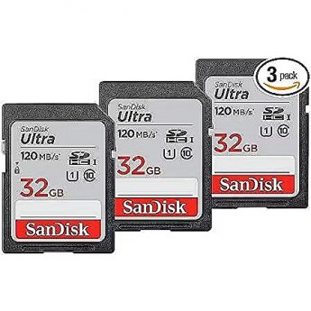 SanDisk Ultra R120, SDHC, 32GB, SDHC, UHS-I, U1, V10, 3Pack