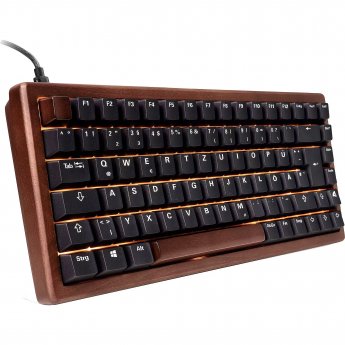 Sharkoon SKILLER SGK50 S3 Wood PBT, wood/black, DE