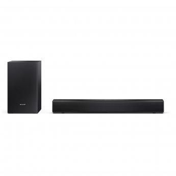 Sharp Compact 2.1 Soundbar with Wireless Subwoofer HT-SBW121, 240 W, Black