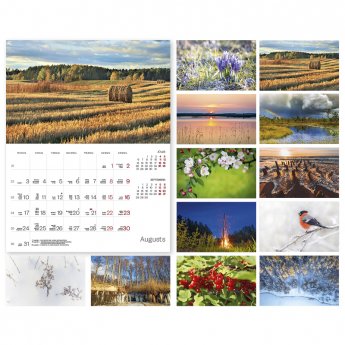 Sienas kalendārs-plānotājs 2026.gadam EKO Mana Latvija, 265x420 mm