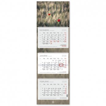Sienas kalendārs-plānotājs 2026.gadam EKO TRIO Plus, trīsdaļīgs, 305x960 m