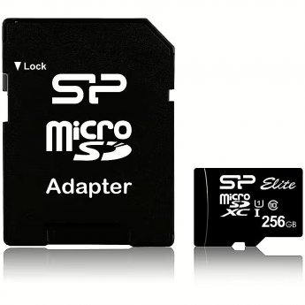 Silicon Power Elite, microSDXC, 256GB, Class 10, UHS-I, U1 +Adapter