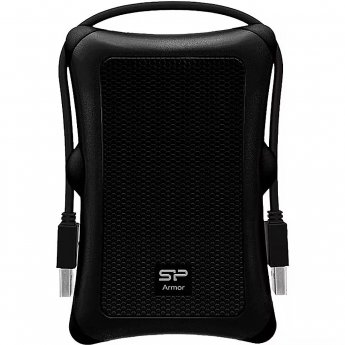 Silicon Power External HDD Armor A30 2TB 2.5inch USB 3.2 Anti-shock Black MIL-STD 810F Method 516.5 Procedure IV LED light