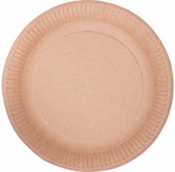 Šķīvis papīra ABCPAK, kraft, brūna, 15cm, 0.4kg, 100gab