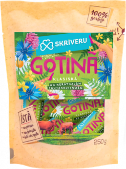SKRĪVERU Gotiņa klasiskā ar nerātnajām tautasdziesmām 250g