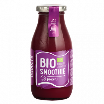 Smūtijs RŪDOLFS BIO melleņu, zemeņu ar Čia sēklām "Labsajūtai", 260ml (DEP)