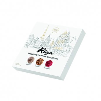 Šokolādes trifeļu kolekcija PURE,  Rīga 9,  74 g