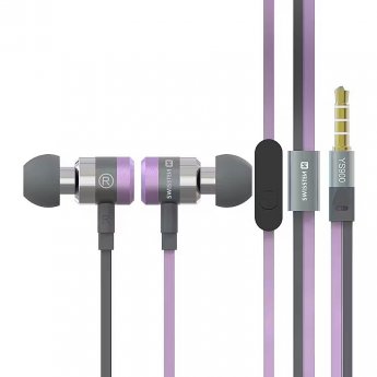 Swissten SuperBass Earbuds Metal YS900 Stereo, Purple