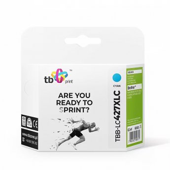 TB Print Ink for Brother MFC-J5955DW TBB-LC427XLC 100% new cyan