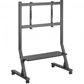 Techly Floor Stand with Shelf for TV, 45-90"