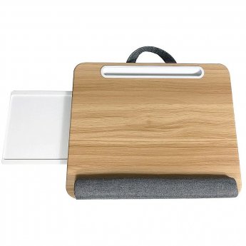 Techly Laptop stand for lap soft padding, extendable mouse shelf 410x335mm