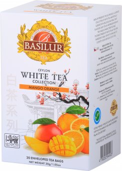 Tēja baltā Basilur Premium White Tea Mango & Orange, 20 pac