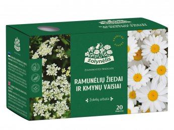 Tēja ŽOLYNĖLIS, kumelīšu ziedi un ķimenes augļi 1,2 g x 20