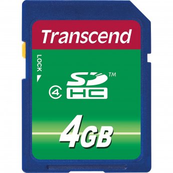 Transcend SDHC, 4GB, Class 4