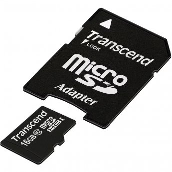 Transcend Ultimate, microSDHC, 16GB, Class 10 + SD Adapter