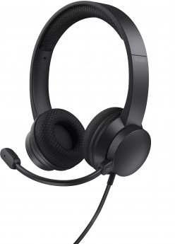 Trust HS-260 Headset Wired Neck-band Office/Call center USB Type-A Black