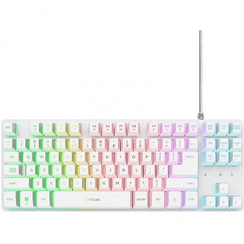Trust KEYBOARD USB GXT 833W THADO/TKL ENG WHITE